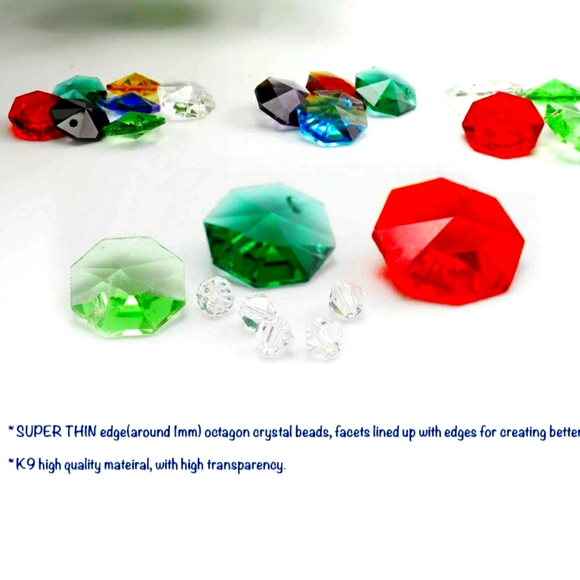 NWT K9 Glass Crystal Wishing Thread Interlocking Hearts Garden Window Pendant - Picture 9 of 16